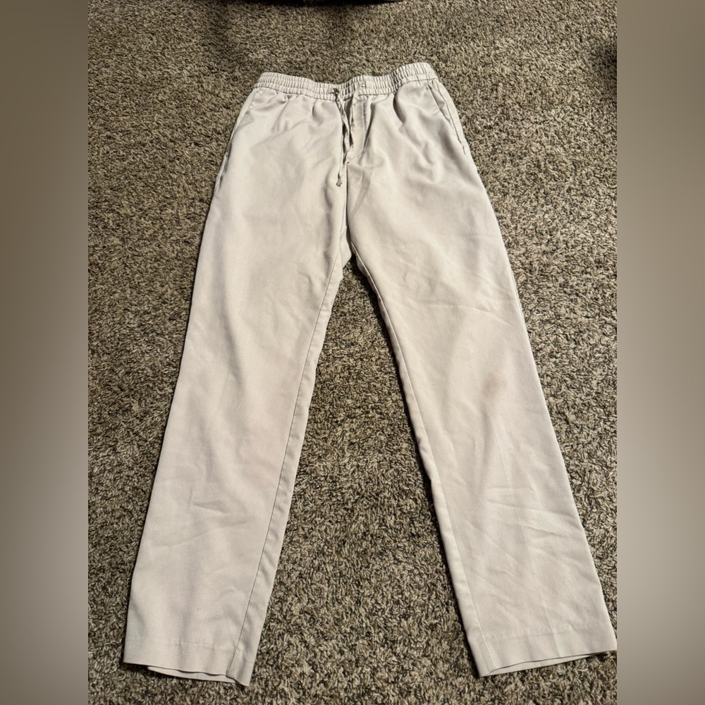 H&M Women's Light Cream Straight Leg Pants